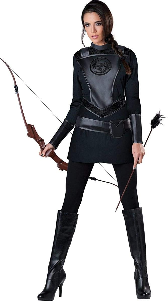 Fun World womens Costumes Warrior Huntress adult sized costumes, Black, Large US